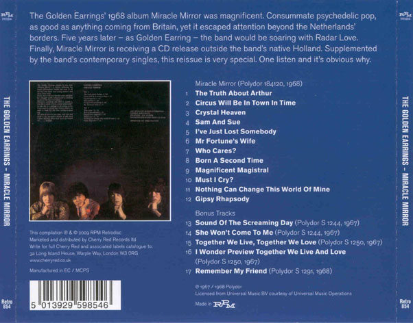 Golden Earring Miracle Mirror UK cd re-release RPM label 2009